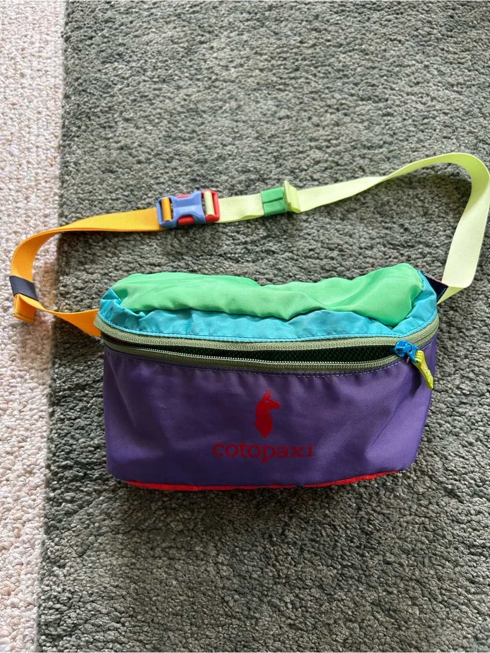 cotopaxi Multicolor Crossbody Waist Pack - Purple, Teal, Green, Yellow - Picture 1 of 5